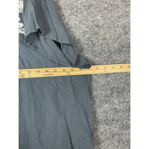 Savanna Jane Top Women's 2X Blue White Embroidered Floral - Picture 12 of 12